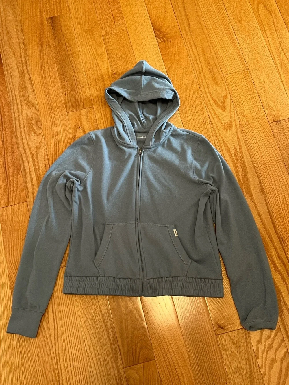 abercrombie kids soft blue zip hoodie